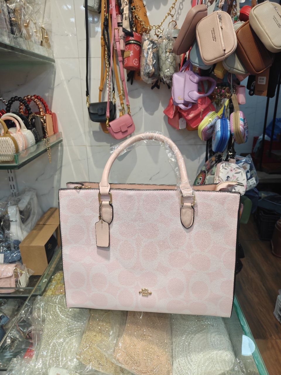 Coa*h Tote bag with long belt ( Laptop Sized )