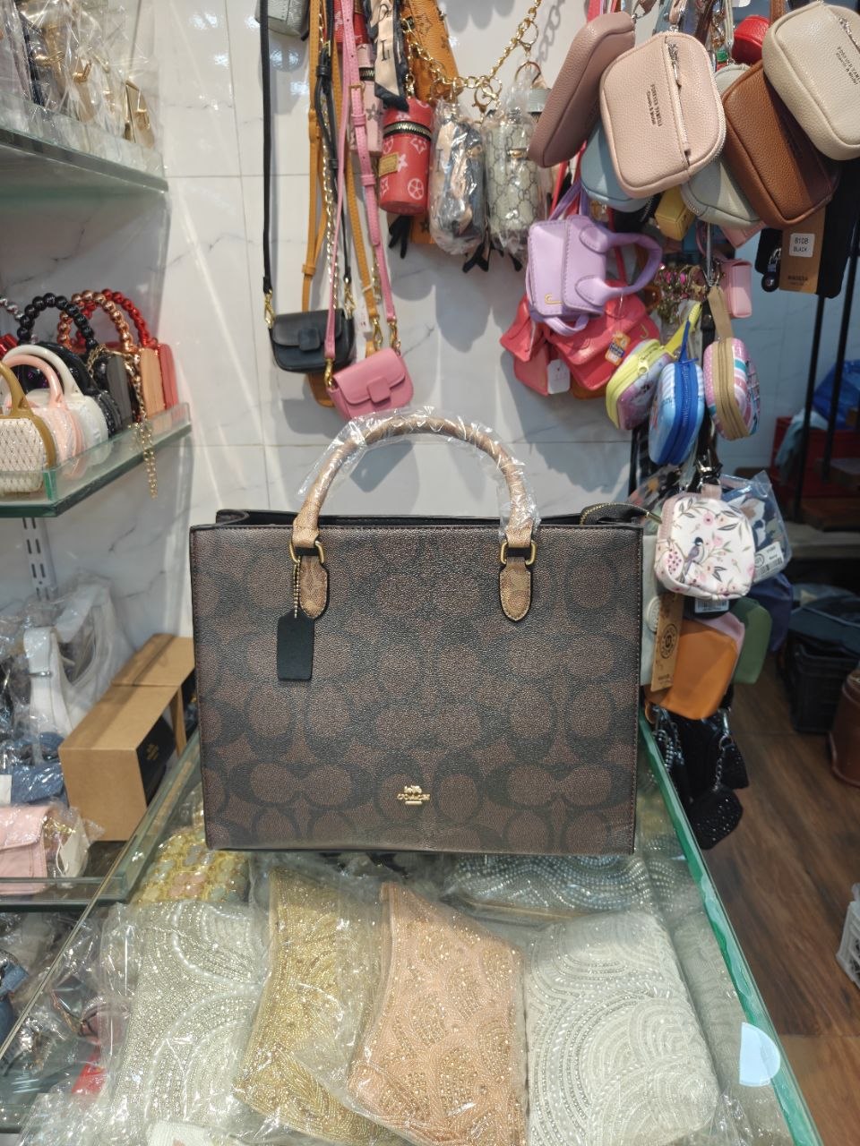 Coa*h Tote bag with long belt ( Laptop Sized )