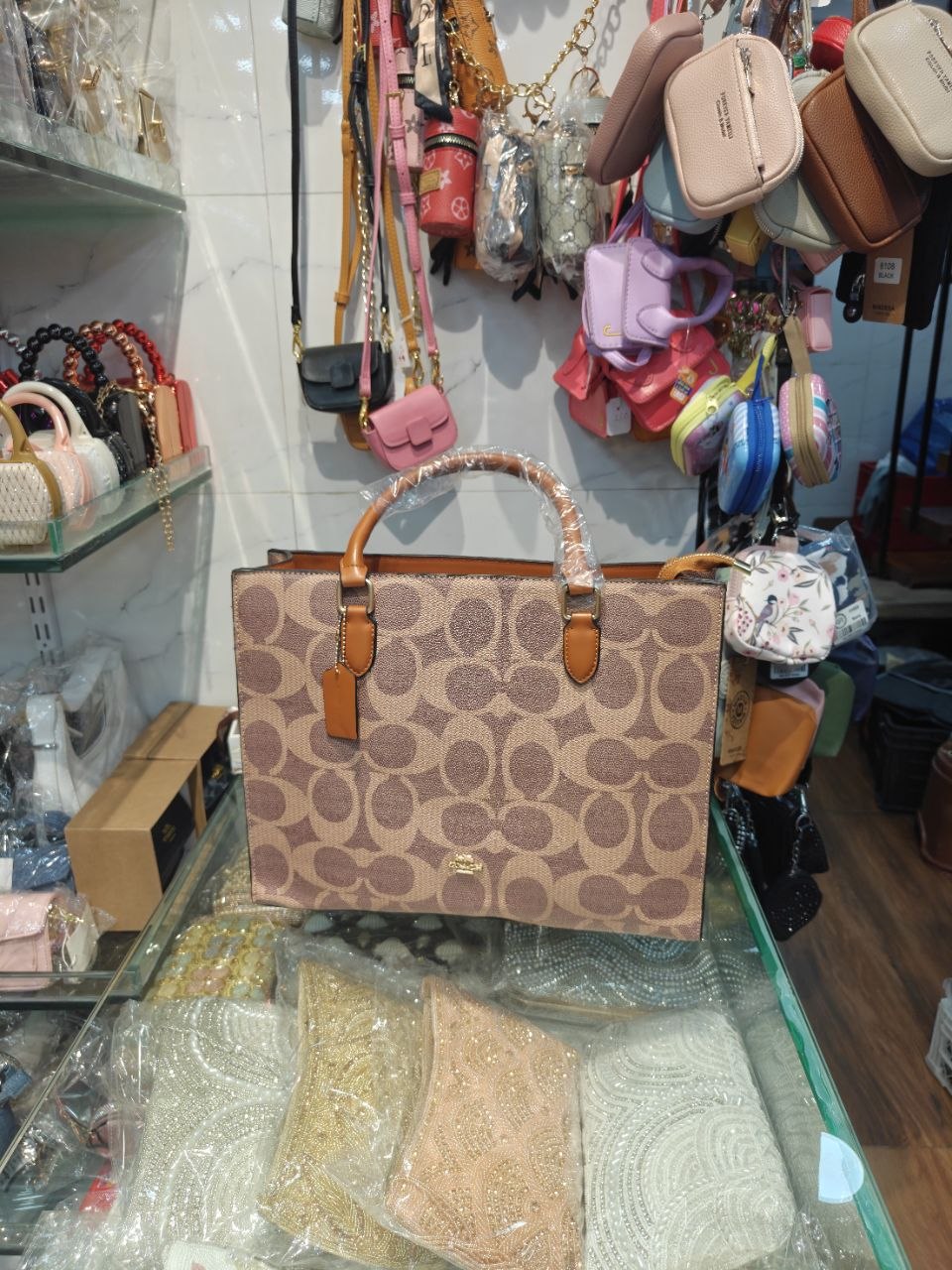 Coa*h Tote bag with long belt ( Laptop Sized )