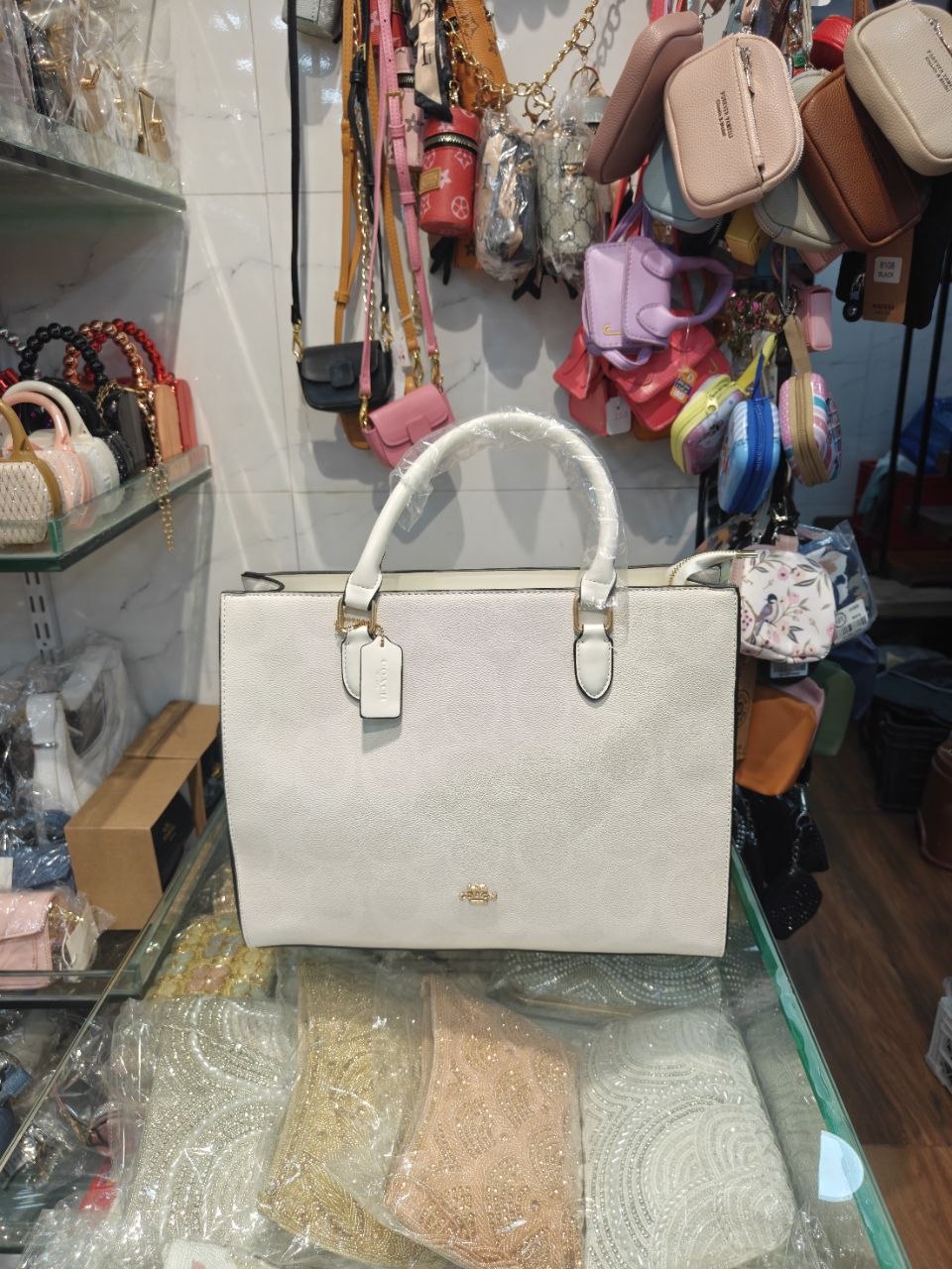 Coa*h Tote bag with long belt ( Laptop Sized )