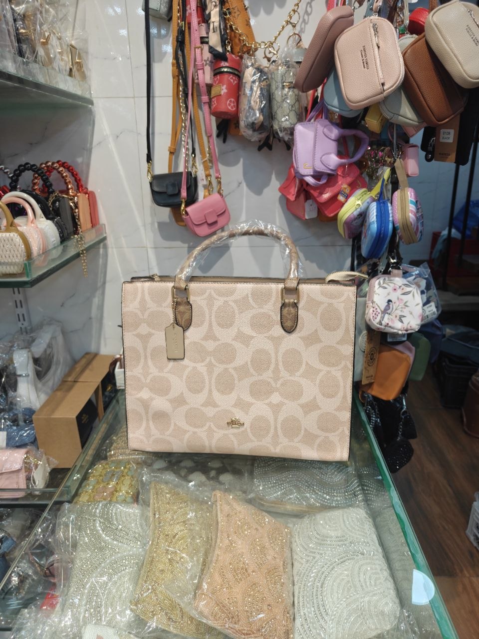 Coa*h Tote bag with long belt ( Laptop Sized )